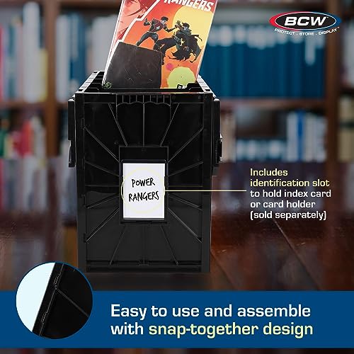 Long Comic Book Storage Bins - Holds 300 Comics Each, Stackable, Black, 1 Pack (Variation of THIS listing)