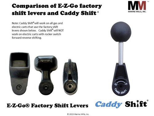 Caddy Shift E-Z-GO Golf Cart Shifter, Forward-Reverse Shift Lever, Handle, Knob