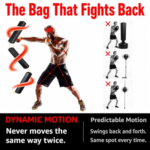 Jukestir Infrared Punching Bag with Dynamic Motion for Boxing MMA Training
