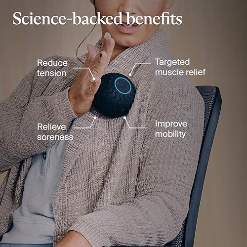 Therabody WaveSolo Handheld Bluetooth Massage Device - Portable Vibration Therapy Ball