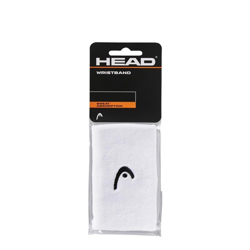 HEAD Unisex Adults 5" Wristband Sweat Band Tennis Sweatbands for Women and Men 5 Inch Sweat Absorption Wrist Bands White, White, Standard Size US