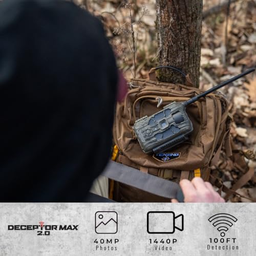 Dual Core Cellular Trail Camera 40MP with 2-Pack - Deceptor Max 2.0