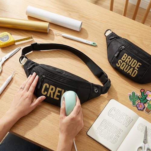 Pinklue 30 Pack Bulk Black Crossbody Fanny Packs with Adjustable Waist Strap