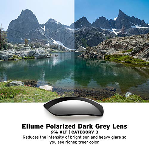 Zeal Optics Radium Polarized Sunglasses Men Women Matte Black 56.5mm Dark Grey Lens