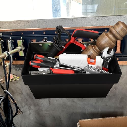 BBTO 4-Piece Heavy Duty E-Track Storage Bins for Trailer Garage Workshop Tool Organizer