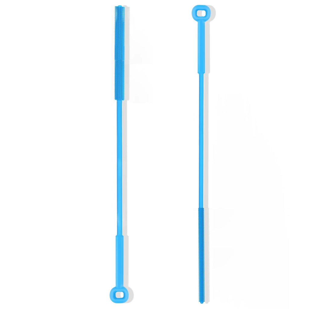 XANGNIER Silicone Straw Cleaner Brush,2 Pcs Reusable Extra Long Straw Cleaner Brush for Cleaning Plastic Metal Stainless Steel Glass Boba Clear Smoothie Travel Drinking Straws,Straw Cover