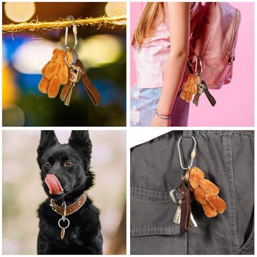 Skylety Mini Titanium Locking Clips - 20 Pack, D-Ring Keychain Buckles for Outdoor & Indoor Use, Lightweight & Durable
