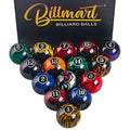 Marble Black Billiard Balls Set - Regulation Size 16 Pool Table Accessories