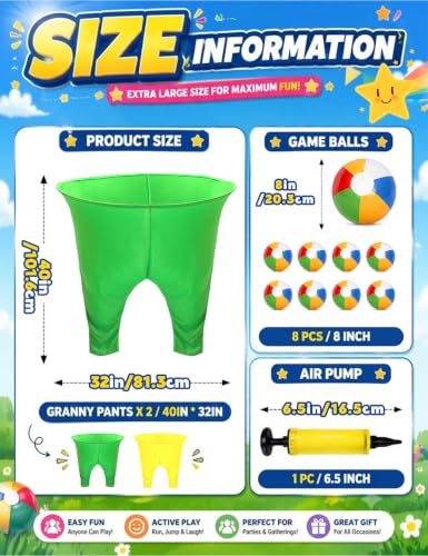 Outdoor Granny Pants Yard Game Set - Yellow & Green, 2 Pack