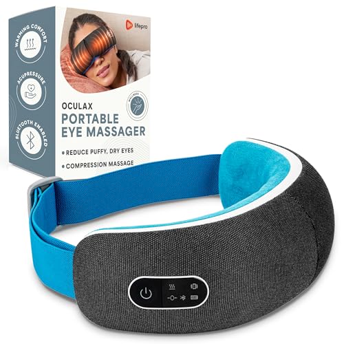 Lifepro Oculax Portable Eye Massager with Heat and Vibration - Blue, 1 Count