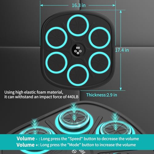 Wall Mounted Bluetooth Music Boxing Machine - Black