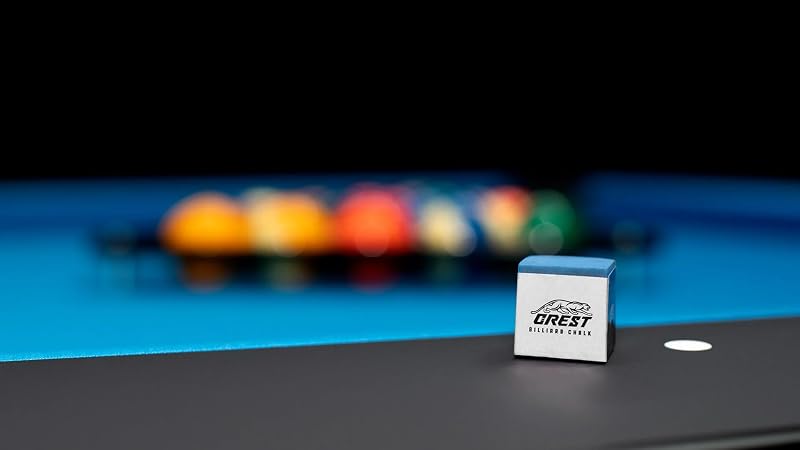 Predator Crest Billiard Chalk 144-ct Blue – Silica-Based Pool Cue Chalk