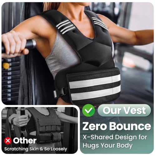 20-32 lb Adjustable Weighted Vest for Men & Women - Strength Training & Fitness