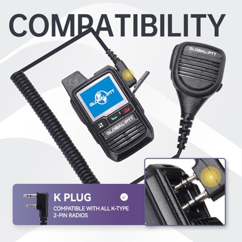 2PC Walkie Talkie Handheld Microphone with 3.5mm & 2.5mm Connectors - K1 Variation