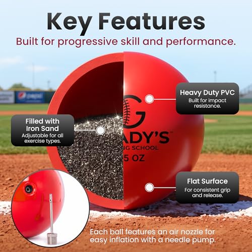 Weighted Velocity Training Balls Set for Pitching & Arm Strength - Flats Variation | 6 Balls + Carrying Case