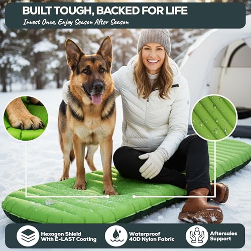 Ultralight Camping Sleeping Pad - ApolloAir Large Inflatable Mattress with R-Value 5.2