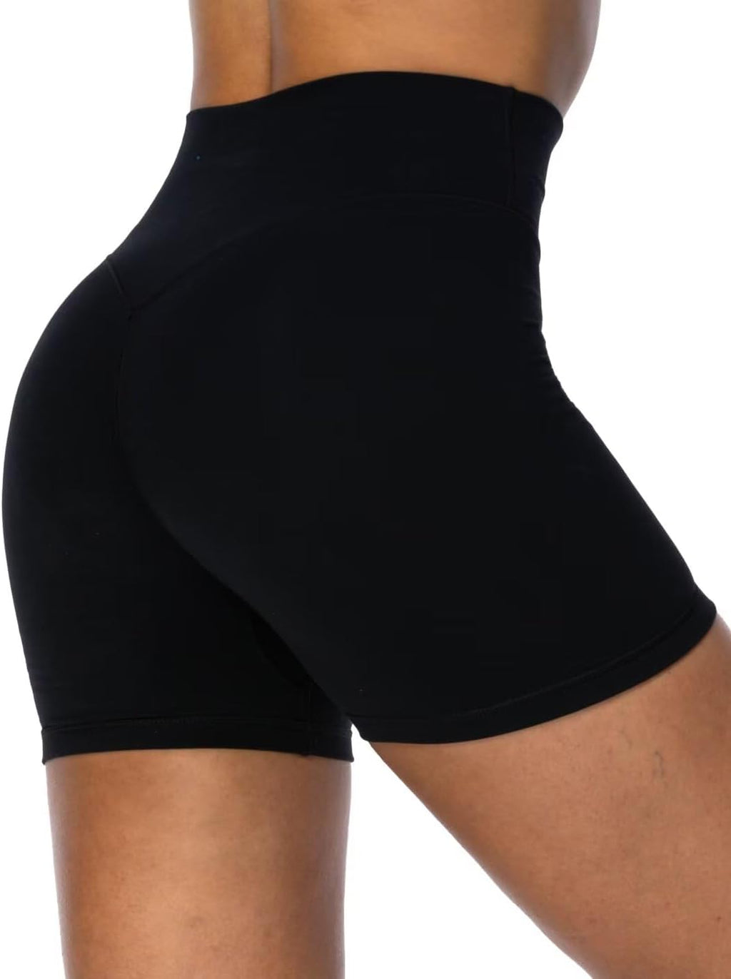 Sunzel Women's High Waisted Butt Scrunch Shorts - Tummy Control Biker Shorts for Gym & Yoga