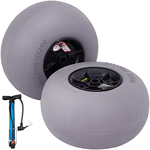 VEVOR 12-Inch Beach Balloon Wheels for Cart Transport - Inflatable Sand Wheels