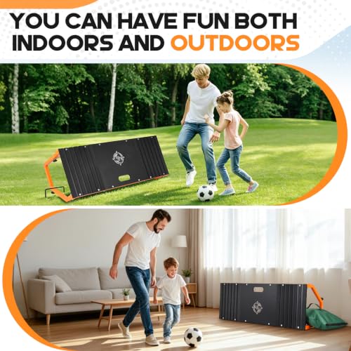 Portable Soccer Rebounder Board 32x12 Inches for Training - Dual-Angle, Stable, Foldable