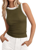 BTFBM High Neck Tank Top - Sleeveless Ribbed Design for Women | Stylish Spring & Summer Essential