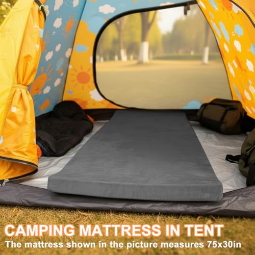 Twin Foam Camping Mattress 30D High-Density Support with Travel Bag