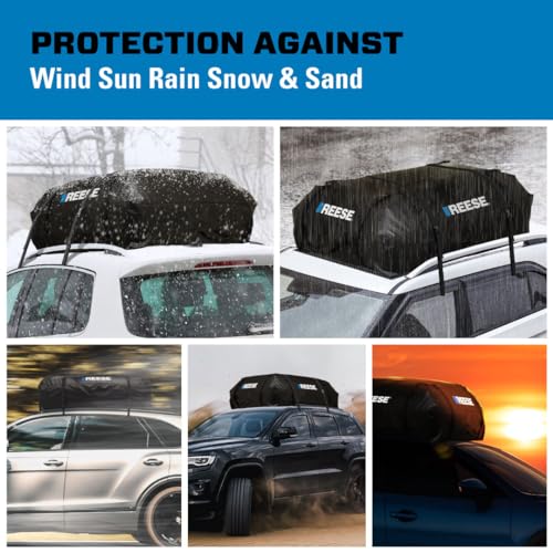 REESE 22 Cu Ft Waterproof Rooftop Cargo Carrier Bag for Cars, SUVs & Trucks