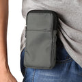 Large Dark Gray Cell Phone Holster with Belt Loop and Adjustable Crossbody Strap