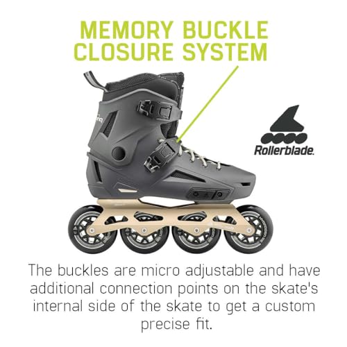 Rollerblade Lightning 90 Men's Urban Inline Skates - Anthracite & Taupe, Size 10