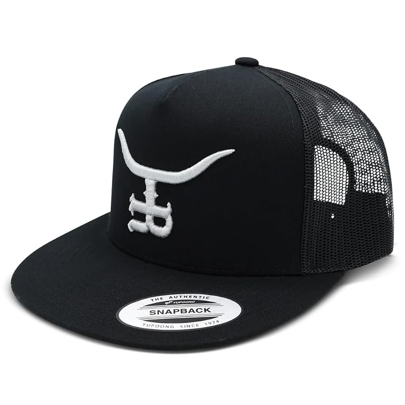 Black Variation: Silver Bullet Western Trucker Hat - High Profile Mesh Back, Adjustable