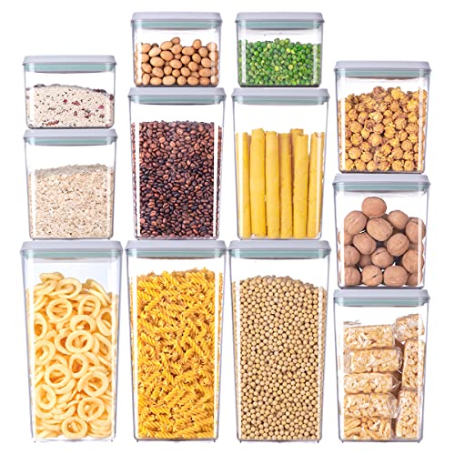 12 Pcs Airtight Food Storage Containers Set with Lids - Stackable Kitchen Organization