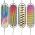 11 Inch Salmon Flasher with Rotating Motion - Classic Color, 4 Pack