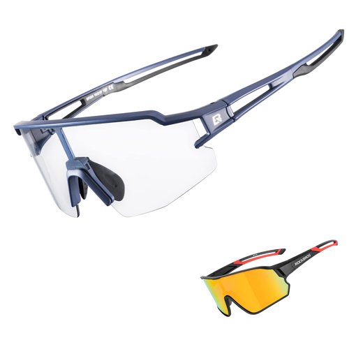 ROCKBROS Polarized Sunglasses for Men Women UV Protection Cycling Sunglasses with Photochromic Sports Sunglasses