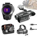 Thermal Night Vision Monocular Head-Mounted with 180m Range & 9H Battery