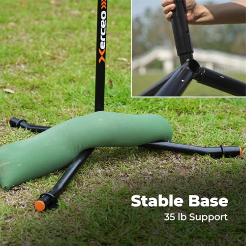 Adjustable Solo Baseball Swing Trainer with Auto Reset for Indoor & Backyard Practice