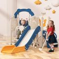 Toddler Slide and Swing Set 7-in-1 Indoor Outdoor Playset - Blue & Yellow