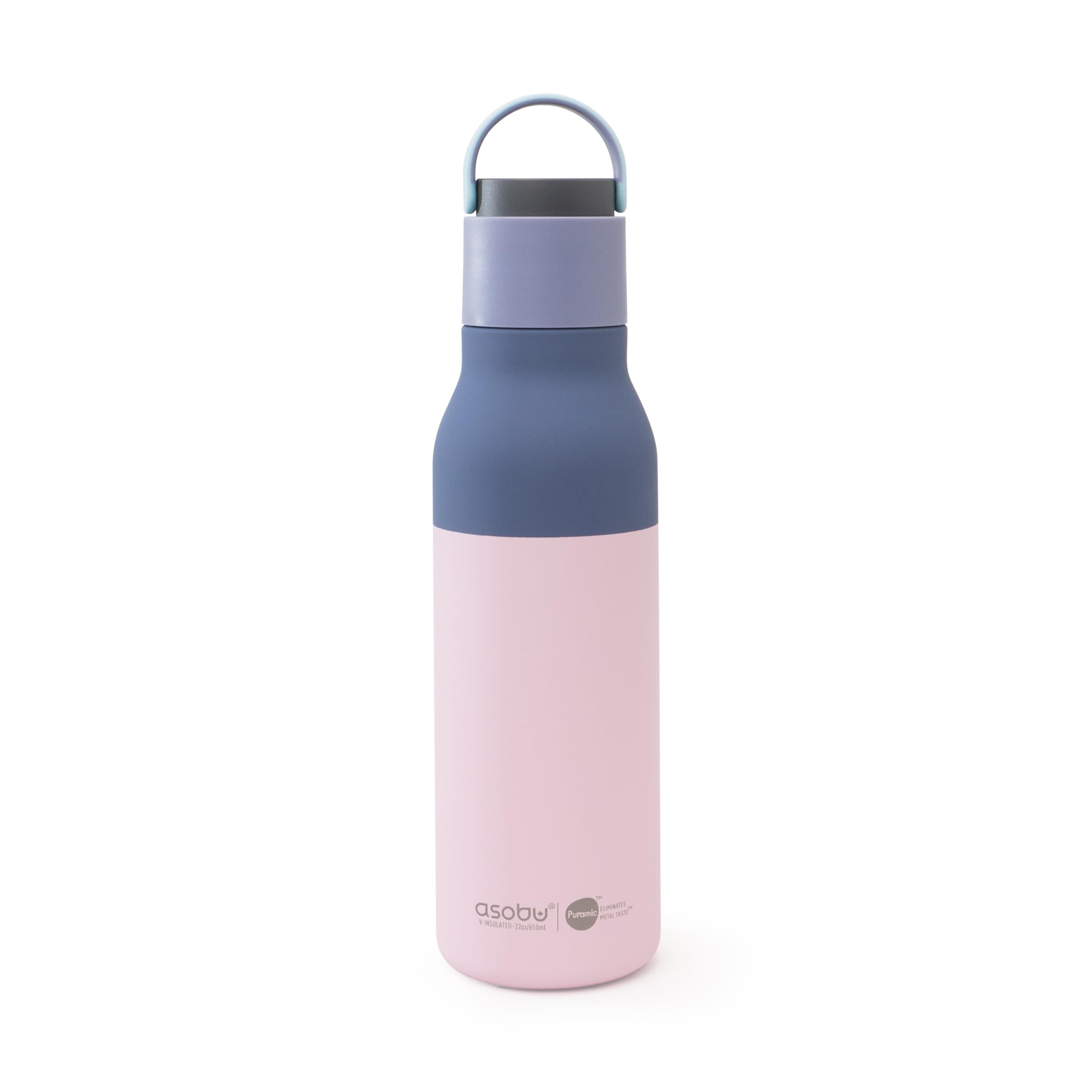 Metro Water Bottle, Double Lined Insulated Water Bottle with Pop-Up Straw and Handle, Keeps Drinks Cold for 24hrs Sleek Durable Design for Stylish Hydration 22oz/650ml, BPA Free