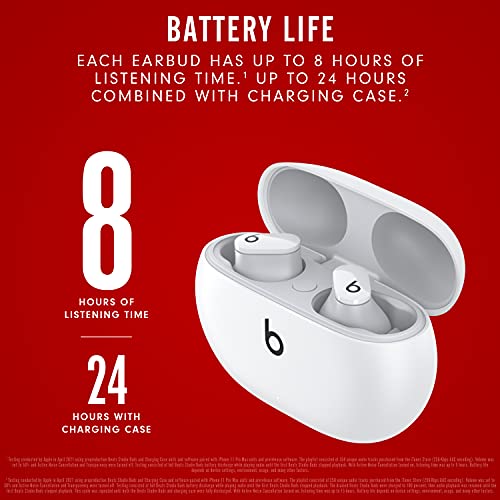Beats Studio Buds True Wireless Noise Cancelling Earbuds White Without AppleCare+