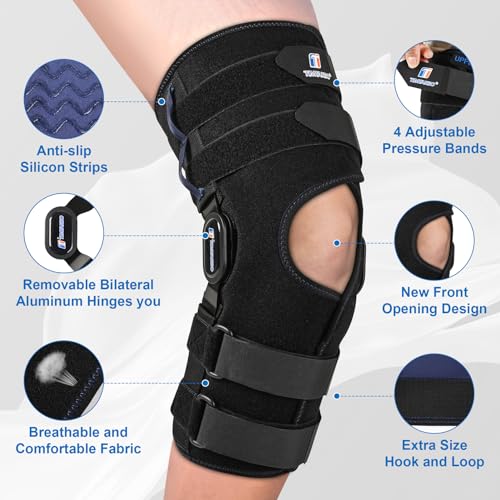 XX-Large Hinged Knee Brace for Meniscus Tear Support - Upgrade Version