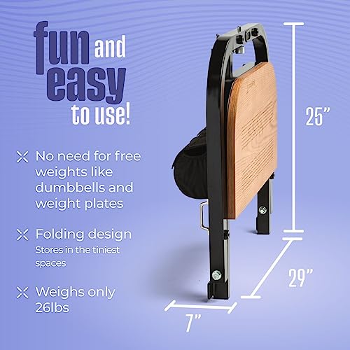 BootySprout Hip Thrust Machine for Glute Training - Classic Black, 45-135 lbs Resistance