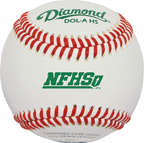 Official League Leather Baseballs - 6 Pack 9-inch White/Red/Green