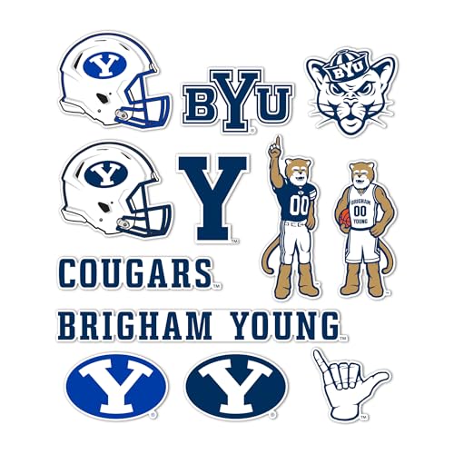 BYU Cougars Sticker Decal 8.5x11 Inches - College Spirit Vinyl Sheet