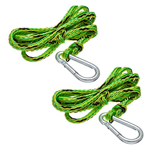 Marine Dock Line Pair - Heavy-Duty 7 Ft Rope with Snaphook, 2000 lbs Strength