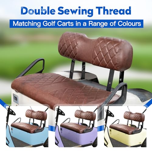 Brown Vinyl Seat Covers for EZGO TXT 1994-2013 & RXV Golf Carts - NOKINS