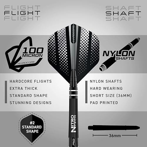 Professional Tungsten Darts Set 24g with Flights and Shafts – Razor Edge Grip