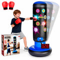Kids Punching Bag Boxing Set with Lights, Music, and Score Counter
