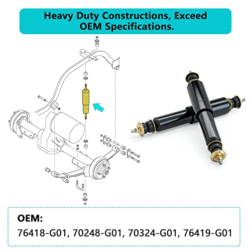 Golf Cart Shock Absorbers Front & Rear for EZGO TXT 1994+ - Heavy Duty Replacement
