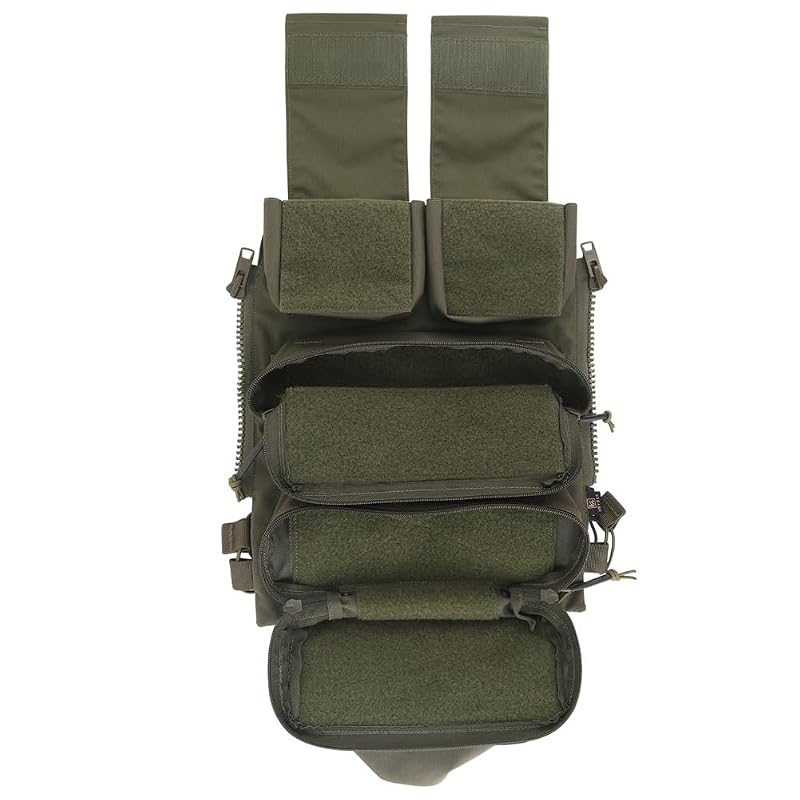 KRYDEX RG Tactical Modular Zip On Backpack for JPC2.0 CPC AVS Vest - Zipper Molle Back Panel