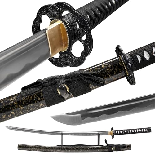 Wuton Samurai Sword - High Carbon Steel Katana, Full Tang Battle Ready, Collectible Japanese Sword, Variation: Samurai Sword
