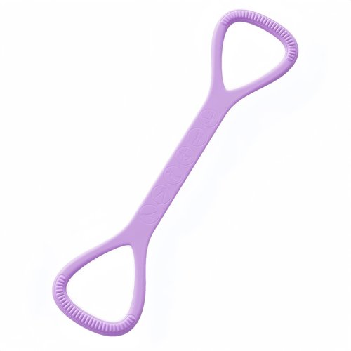JOYLAY Figure 8 Resistance Band with Handles, Silicone Exercise Bands for Physical Therapy, Arm Shoulder Back Chest Workout, Portable Home Fitness Stretching Equipment for Yoga & Pilates (15LB Purple)