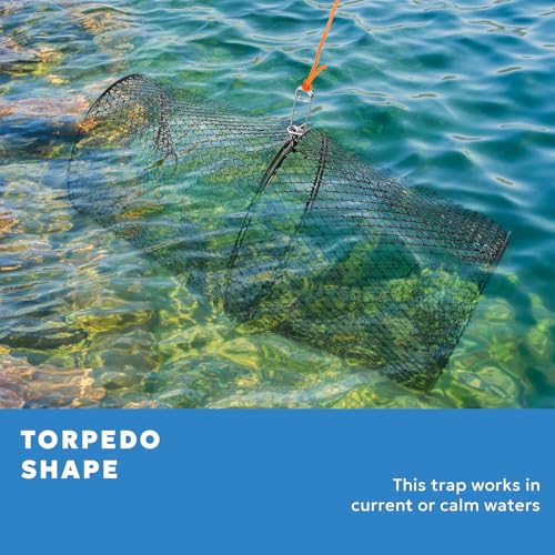 Crawfish Trap Steel Mesh with Spring Clip - Black / 6 Pack